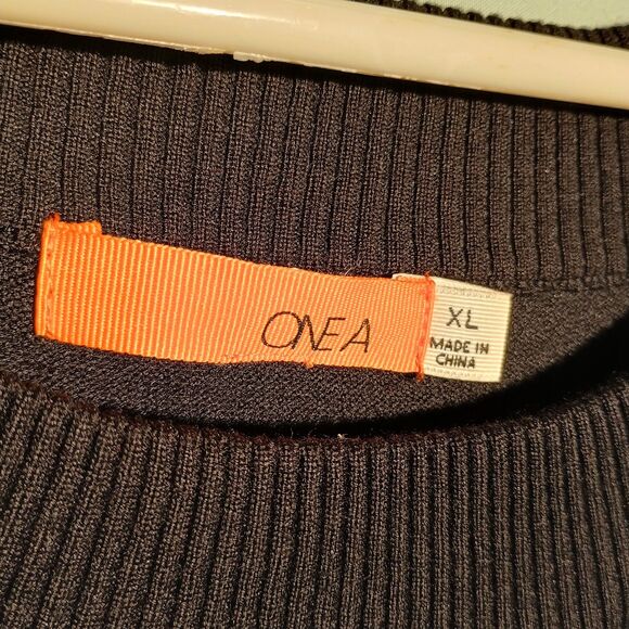 C&A Black Striped Knit Sweater Dress – 3/4 Sleeve Women’s Size XL - Picture 3 of 4